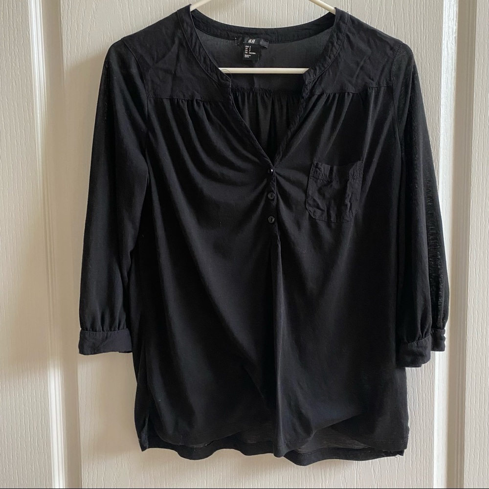 H&M Basic 3/4 Sleeve Top